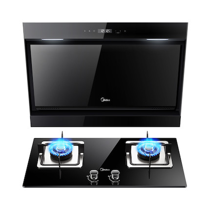 【蒸汽洗】烟灶套装 黑晶面板高颜值 DJ570R+Q360B