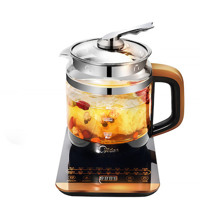 【18套养生方案】养生壶 1.5L 304不锈钢 底盘+滤网 智能防溢出 MK-WGE1703