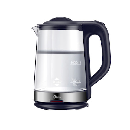 【简约款】电水壶 1.7L 高绷硅玻璃 可视化设计 急速沸腾 MK-GJ1702