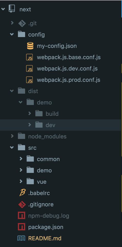 项目代码目录结构